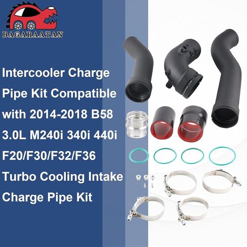 Intercooler Charge Pipe Kit Compatible with 2014-2018 B58 3.0L M240i 340i 440i F20/F30/F32/F36 Turbo Cooling Intake Charge Pipe Kit in Kuwait