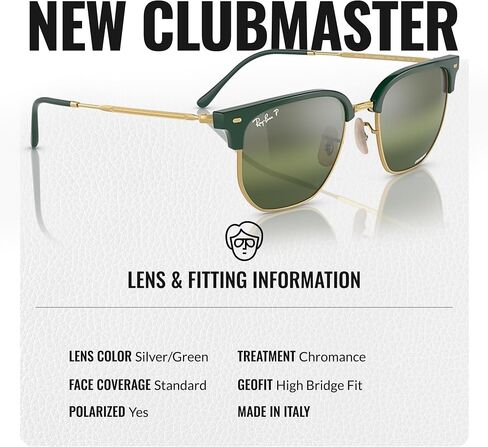 Ray-Ban RB4416 نظارة شمسية CLUBMASTER جديدة مربعة الشكل للرجال والنساء مع مجموعة نظارات RAYBAN الرسمية in Saudi Arabia