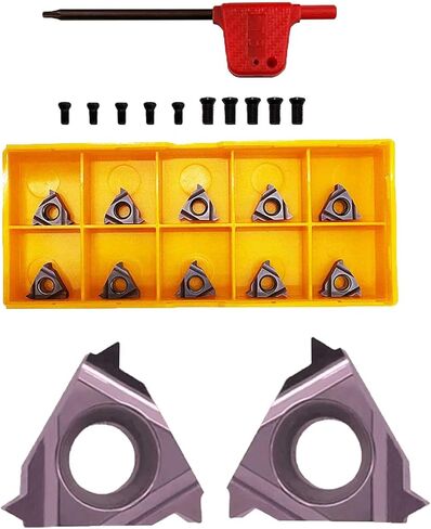 zouzmin Lathe Threading Inserts 11ER AG60 + 11IR AG60 Carbide Inserts for External Thread/Internal Thread Turning Tool Holders for for Stainless Steel and Iron,20pcs… in Saudi Arabia