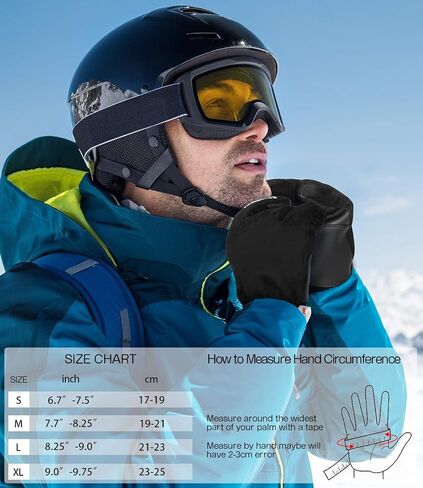 Cevapro Winter Thermal Gloves for Men Women, -20℉ Anti-Slip Waterproof Deerskin Suede Insulated Touchscreen Gloves. in Saudi Arabia