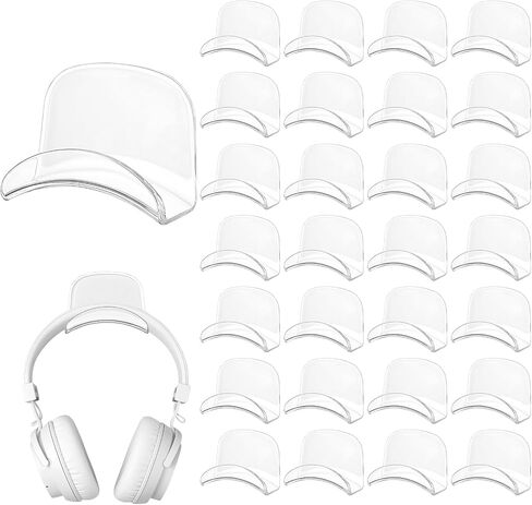 30 PCS سماعة رأس المال حامل اللمسات التي لاصق حامل السنانير لجدار التثبيت على الجدار خطافات عالمية قوية لسماعات الرأس ، وسادات اللعبة ، والقبعات ، والخزائن ، والأبواب in Saudi Arabia