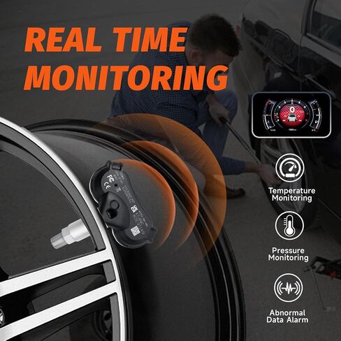 مجموعة من 4 مستشعر مراقبة ضغط الإطارات TPMS 315 ميجاهرتز متوافق مع Toyota 2020-2021 4 Speedmasters 2019-2021 Corolla OEM-Replaces# 4260712040 in Kuwait