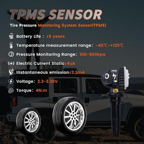 مجموعة من 4 مستشعر مراقبة ضغط الإطارات TPMS 315 ميجاهرتز متوافق مع Toyota 2020-2021 4 Speedmasters 2019-2021 Corolla OEM-Replaces# 4260712040 in Kuwait