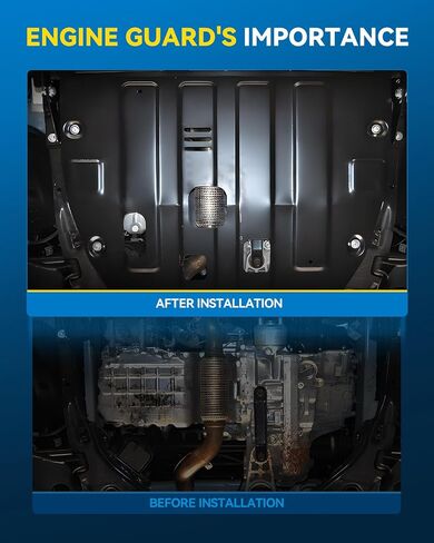 PHILTOP Engine Splash Shield Compatible with 2015-2017 Sonata 2.0L/2.4L Naturally Aspirated/Turbocharged, Engine Case Guards Replace# HY1228185 in Saudi Arabia