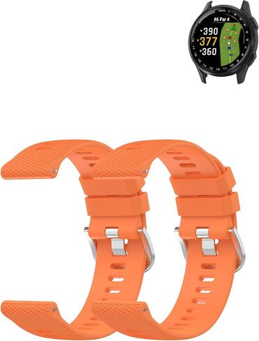 2 pack for Garmin Approach S44/Approach S50 Golf GPS Smartwatch Band, 20mm Quick Release Silicone Sport Strap Replacement Watchband for Garmin Approach S50 & S44 Wristbands Accessories-Black in Saudi Arabia
