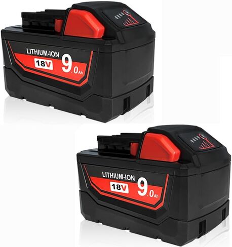 Battery Replacement for All Milwaukee M18 / 8V,48-11-1850 48-11-1840 M18 M18B Cordless Power Tools Milwaukee 18V Battery Lithium-Ion（9000mah） 1 Pack in Saudi Arabia