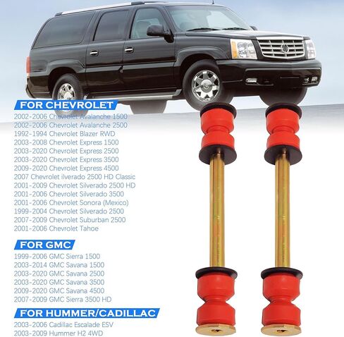 K700538 K700432 مثبت أمامي وصلات شريط Sway لـ 2007-2016 كاديلاك تشيفي جي إم سي إسكاليد أفالانش سيلفرادو 1500 سوبربان 1500 تاهو سييرا 1500 يوكون in Kuwait