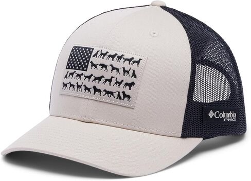 كولومبيا للجنسين PHG Game Flag Mesh Snap Back، الصحراء/الأخضر الفائض/علم الصيد، مقاس واحد in Kuwait