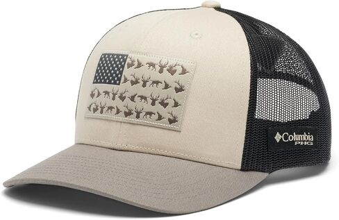كولومبيا للجنسين PHG Game Flag Mesh Snap Back، الصحراء/الأخضر الفائض/علم الصيد، مقاس واحد in Kuwait