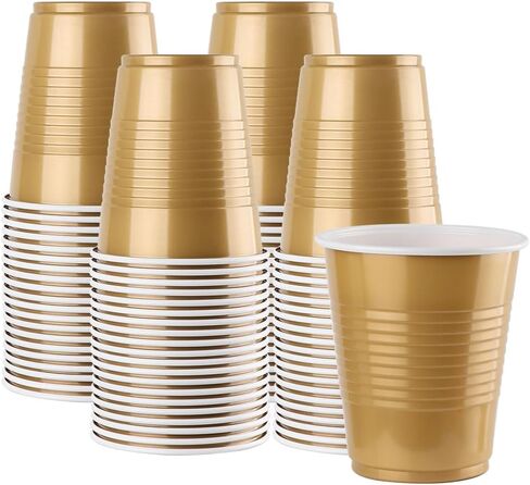 100 Pack Disposable Plastic Cups, Jade Green Disposable Cups, 12 Ounce Plastic Party Cups, Strong and Sturdy Disposable Cups for Party, Wedding, Christmas, Halloween Party Cup,(Jade, 12OZ) in Saudi Arabia