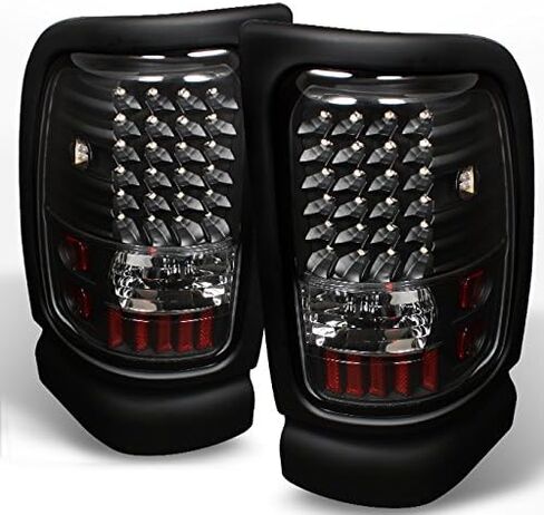 AKKON-For 1994-2001 Ram 1500 1994-2002 Ram 2500 3500 رافعة شاحنة خفيفة لنقل السلع أسود مدخن LED أضواء خلفية مصابيح الفرامل LH + RH زوج in Saudi Arabia