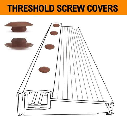 Pelopy 20 pcs door door threshold covers close door door sille cap slops لإخفاء رؤوس الثقوب المسمار لمعظم العتبات القياسية ، البلوط الخفيف in Kuwait