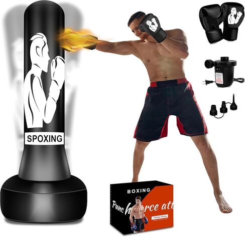 Freestanding 70" Heavy Punching Bag – Boxing Bag for Training, Kickboxing, MMA, Fitness – Great for Adults & Teen Beginners in Kuwait