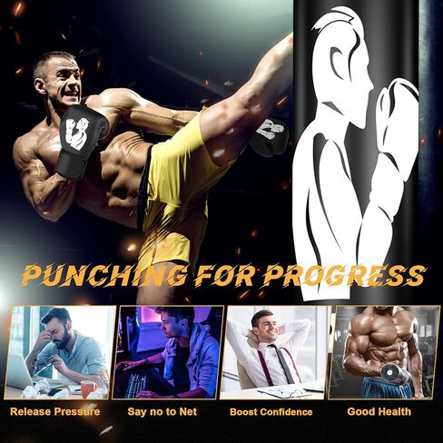 Freestanding 70" Heavy Punching Bag – Boxing Bag for Training, Kickboxing, MMA, Fitness – Great for Adults & Teen Beginners in Kuwait