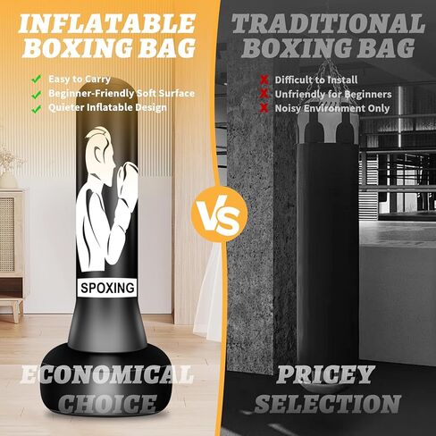 Freestanding 70" Heavy Punching Bag – Boxing Bag for Training, Kickboxing, MMA, Fitness – Great for Adults & Teen Beginners in Kuwait