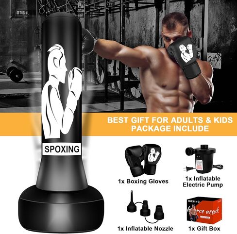 Freestanding 70" Heavy Punching Bag – Boxing Bag for Training, Kickboxing, MMA, Fitness – Great for Adults & Teen Beginners in Kuwait