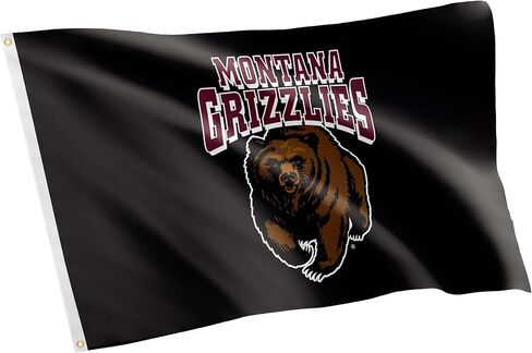Desert Cactus University of Montana UM Flag - 3 × 5 أقدام لافتة Grizzlies ، نسيج متين داخلي/خارجي ، تصميم البوليستر بنسبة 100 ٪ (النمط 1) in Kuwait