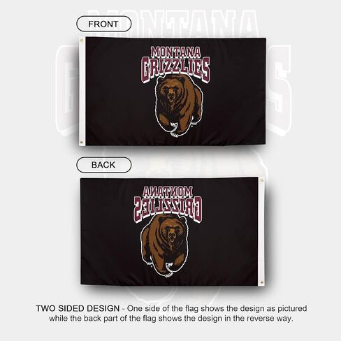 Desert Cactus University of Montana UM Flag - 3 × 5 أقدام لافتة Grizzlies ، نسيج متين داخلي/خارجي ، تصميم البوليستر بنسبة 100 ٪ (النمط 1) in Kuwait