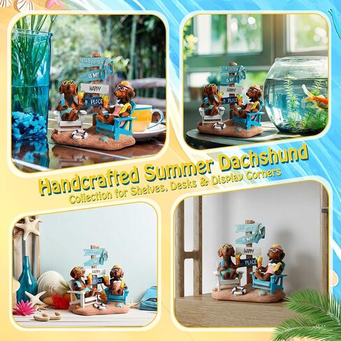 Beach Chair Resin Figurine 7x7 Inch Nautical Summer Decor with Adirondack Chairs and Sign Blue Beach House Tabletop Decoration for End Table Mantle or Housewarming Gift(Coastal) in Saudi Arabia