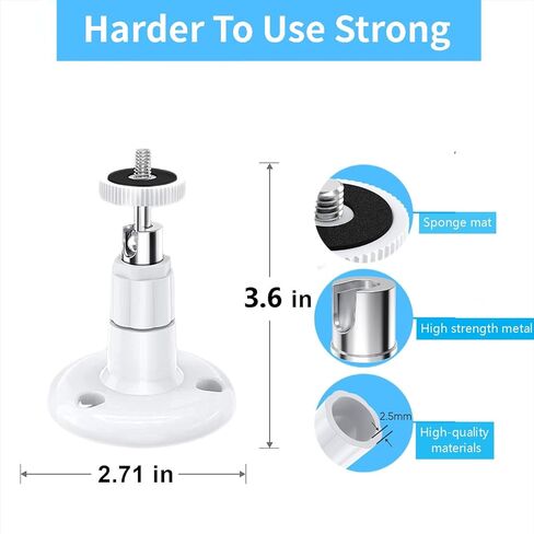 XNNNHMW 2 حزمة جدار أمان قابل للتعديل لكاميرا رنين وتصحيح بطارية كام ، قوس حوامل داخلي في الهواء الطلق لأرلو HD/2/3/4 in Kuwait