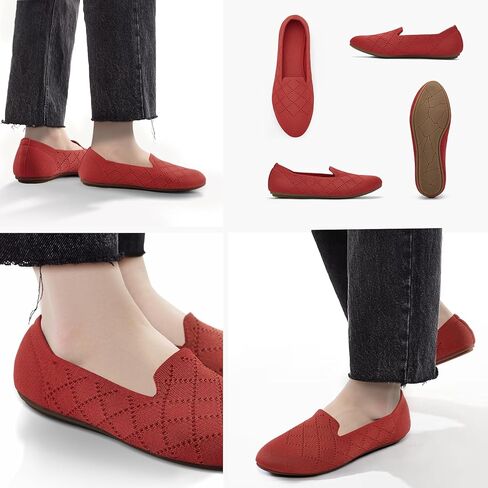 Puxowe Women's Ballet Flats Slip -On Slip -on With Low Lowdge - أحذية مريحة لأصابع القدمين للمشي واللباس والملابس غير الرسمية in Kuwait