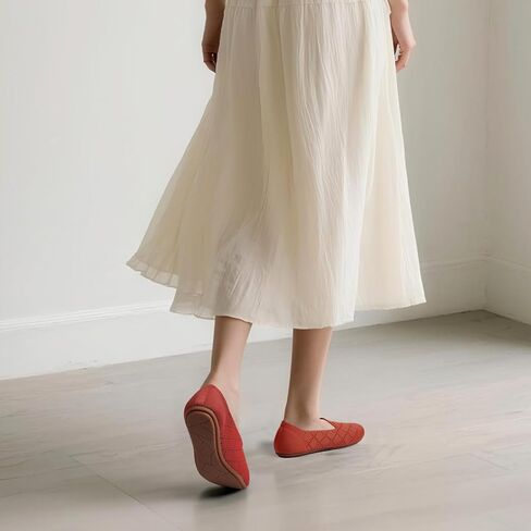 Puxowe Women's Ballet Flats Slip -On Slip -on With Low Lowdge - أحذية مريحة لأصابع القدمين للمشي واللباس والملابس غير الرسمية in Kuwait