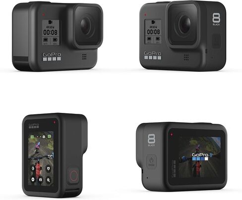 GoPro Hero8 Black - كاميرا عمل مقاومة للماء مع شاشة تعمل باللمس 4K Ultra HD Video 12MP صور 1080p بث مباشر للاستقرار in Saudi Arabia