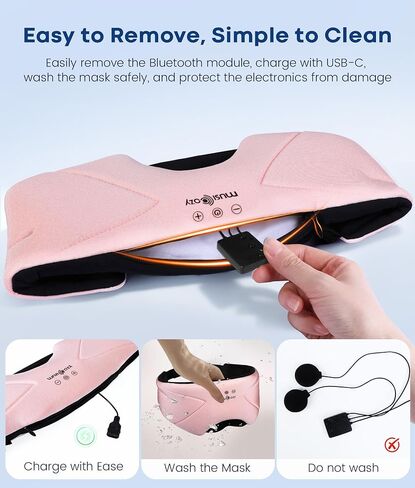 MUSICOZY Bluetooth Sleep Mask Headphones with HD Speakers for Side Sleepers in Kuwait