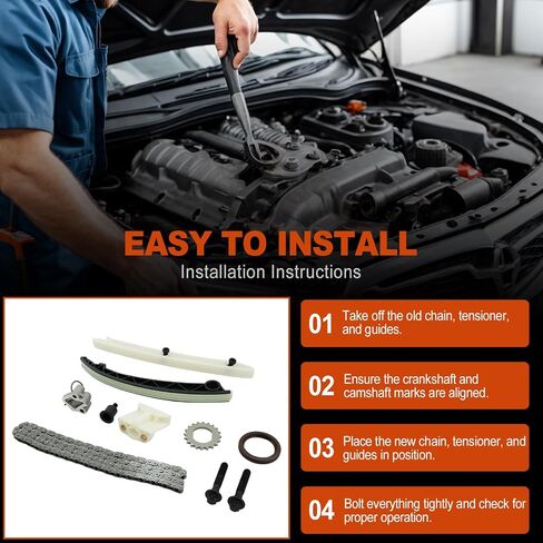Timing Chain Kit with VVT Gear for 2011-2013 Hyundai Elantra 1.8L, 2011-2014 Elantra Limited/GLS/GT 1.8L Engine 24321-2E000 243502E001 243702E000 in Saudi Arabia