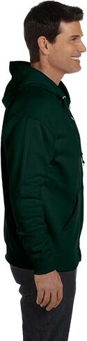 Hanes Men's Ultimate Cotton Heavyweight Full Zip Hoodie_Black_M in Saudi Arabia