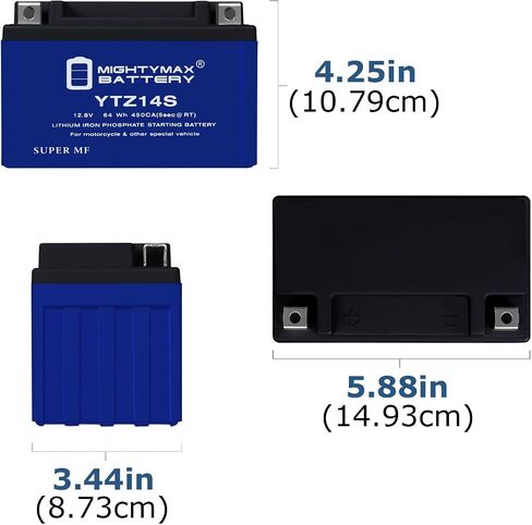 Mighty Max Battery YTZ10S LIFEPO4-12 Volt 8.6 AH, 270 CCA, Lithium Iron Phosphate (LiFePO4) Battery in Saudi Arabia