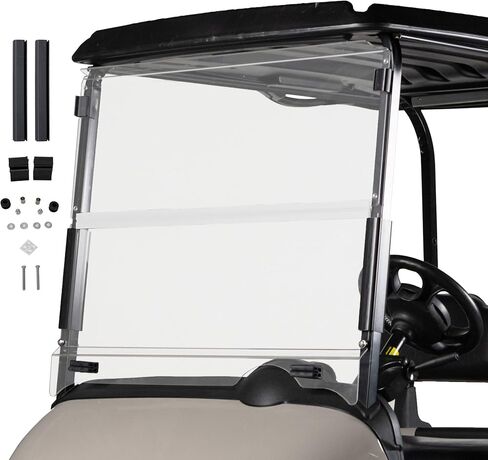 الزجاج الأمامي لعربة الجولف ProFX متوافق مع EZGO RXV | تصميم ملون قابل للطي | يناسب موديلات 2008-2023 E-Z-GO RXV | صنع في أمريكا in Kuwait