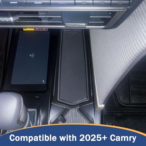 TOPINSTALL TPE Anti-Slip Cup Holder Insert Compatible with 2025 2026 Toyota Camry (XSE/XLE/SE/LE), Center Console Shock-Absorbing Cup Holder Drink Organizer for 9th Gen Camry Interior Accessory Black in Saudi Arabia
