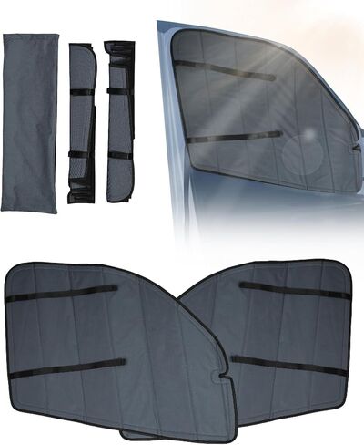 Insulated Blackout Windshield Covers Fit for Mercedes-Benz Sprinter Van Window Covers NCV3/VS30 2007-2024 Van Window Shade, Gray in Kuwait