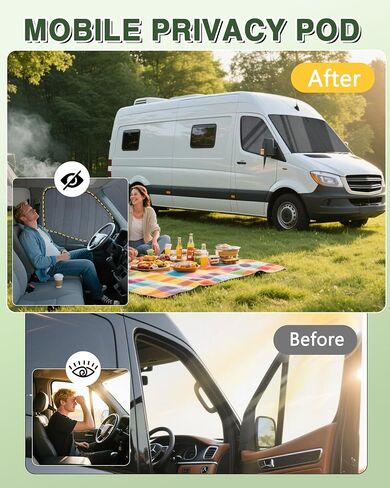 Insulated Blackout Windshield Covers Fit for Mercedes-Benz Sprinter Van Window Covers NCV3/VS30 2007-2024 Van Window Shade, Gray in Kuwait