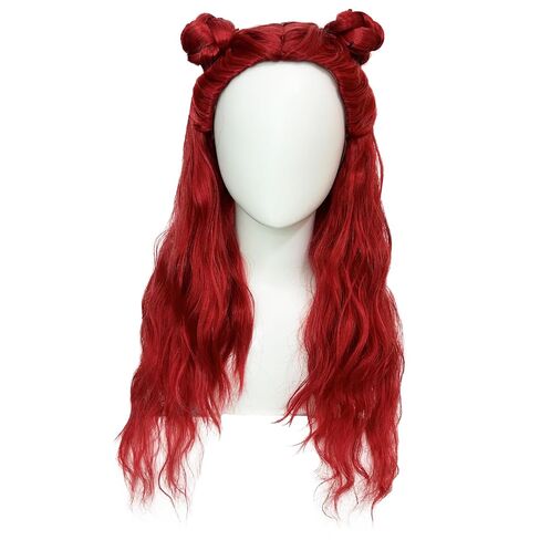 شعر مستعار أصفر طويل مموج بطول 28 بوصة/70 سم مع غرة للنساء، شعر مستعار أصفر مع تاج للشعر الاصطناعي الأنيمي لحفلات الهالوين التنكرية مع قبعة شعر مستعار in Kuwait