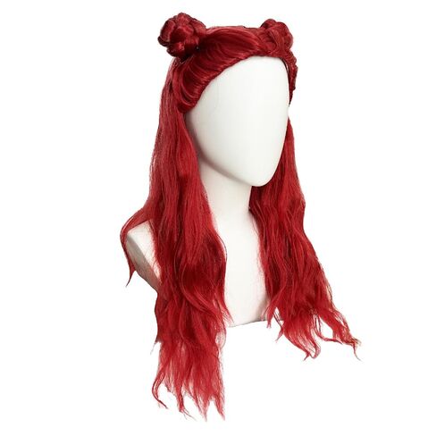 شعر مستعار أصفر طويل مموج بطول 28 بوصة/70 سم مع غرة للنساء، شعر مستعار أصفر مع تاج للشعر الاصطناعي الأنيمي لحفلات الهالوين التنكرية مع قبعة شعر مستعار in Kuwait