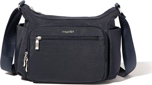 Baggallini Crosstown Hobo Crossbody for Women - 9"x7.8" Travel Crossbody Bag with RFID Wallet and Water Bottle Holder in Saudi Arabia