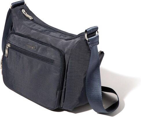 Baggallini Crosstown Hobo Crossbody for Women - 9"x7.8" Travel Crossbody Bag with RFID Wallet and Water Bottle Holder in Saudi Arabia