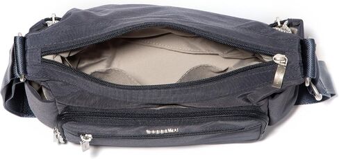 Baggallini Crosstown Hobo Crossbody for Women - 9"x7.8" Travel Crossbody Bag with RFID Wallet and Water Bottle Holder in Saudi Arabia