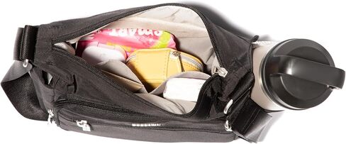 Baggallini Crosstown Hobo Crossbody for Women - 9"x7.8" Travel Crossbody Bag with RFID Wallet and Water Bottle Holder in Saudi Arabia