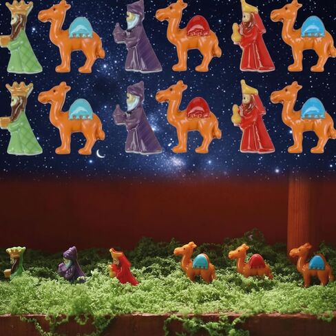 60 Pcs Christmas Nativity Sets for Crafts Mini Nativity Scene Resin Figurines Jesus Crafts Tiny Religious Christ Savior Jesus Decor for Xmas DIY Craft Embellishment Hairpin Table Decoration in Saudi Arabia