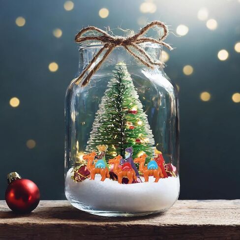 60 Pcs Christmas Nativity Sets for Crafts Mini Nativity Scene Resin Figurines Jesus Crafts Tiny Religious Christ Savior Jesus Decor for Xmas DIY Craft Embellishment Hairpin Table Decoration in Saudi Arabia