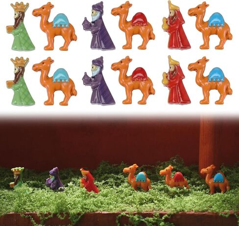 60 Pcs Christmas Nativity Sets for Crafts Mini Nativity Scene Resin Figurines Jesus Crafts Tiny Religious Christ Savior Jesus Decor for Xmas DIY Craft Embellishment Hairpin Table Decoration in Saudi Arabia