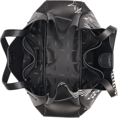 DKNY Large Satchel Bag, Black/Silver in Saudi Arabia
