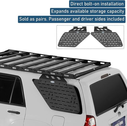 Hooke Road 4Runner حامل سقف كامل الطول من الألومنيوم لـ 2003-2009 Toyota 4Runner الجيل الرابع، حامل سلة البضائع العارضة على السطح in Kuwait
