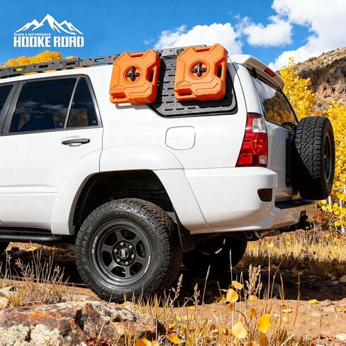 Hooke Road 4Runner حامل سقف كامل الطول من الألومنيوم لـ 2003-2009 Toyota 4Runner الجيل الرابع، حامل سلة البضائع العارضة على السطح in Kuwait