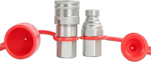Sinocmp 1/2 "Flat Face Hydraulic Connect Quick Connect Acplers/Couplings مع أغطية الغبار عالية التدفق الترجيح ISO 16028 ، 1/2" in Kuwait