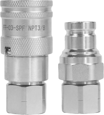 Sinocmp 1/2 "Flat Face Hydraulic Connect Quick Connect Acplers/Couplings مع أغطية الغبار عالية التدفق الترجيح ISO 16028 ، 1/2" in Kuwait