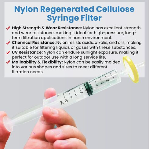 AMTAST Syringe Filters PES Multi-Layer Prefilter 25MM Diameter 0.22um Pore Size Non Sterile(Pack of 10) in Kuwait